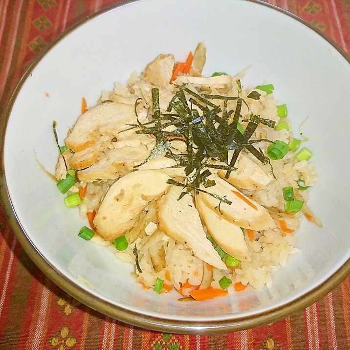 鶏と牛蒡の炊込み飯　（リメイク）